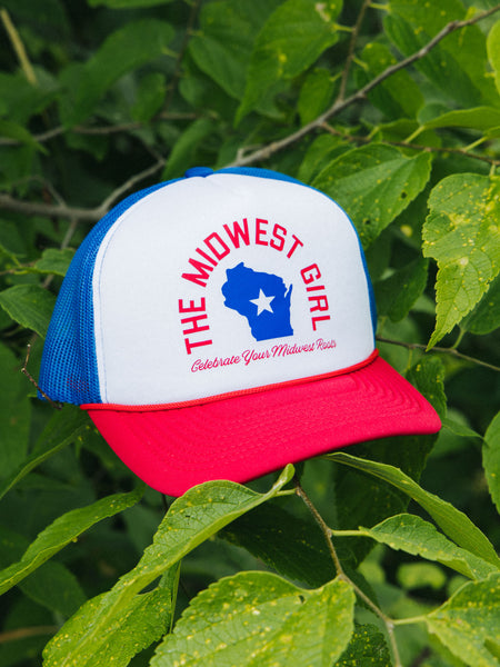 Red, White and Blue Trucker for WISCONSIN