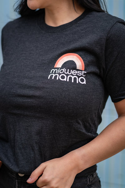 Midwest Mama Tee in Charcoal