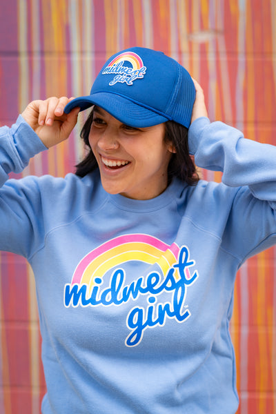Midwest Girl Rainbow Trucker Hat