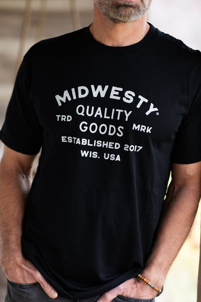 Midwesty® Quality Goods Tee in Black (FINAL SALE)