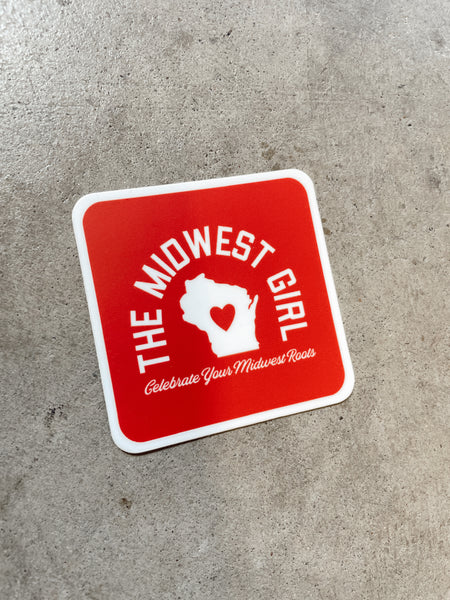 Tri-State Wisconsin Sticker Red/White