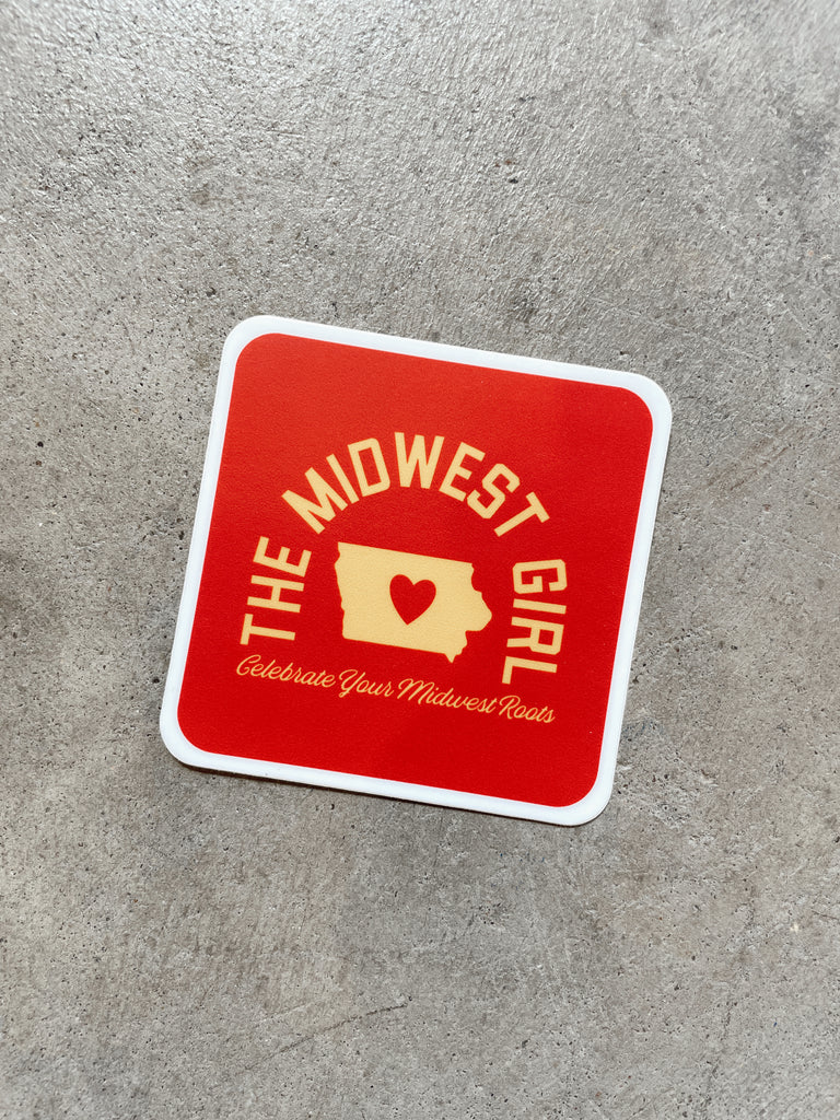 Tri-State Iowa Sticker Red/Gold