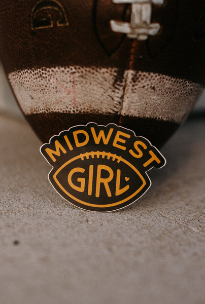 Midwest Girl Football Sticker